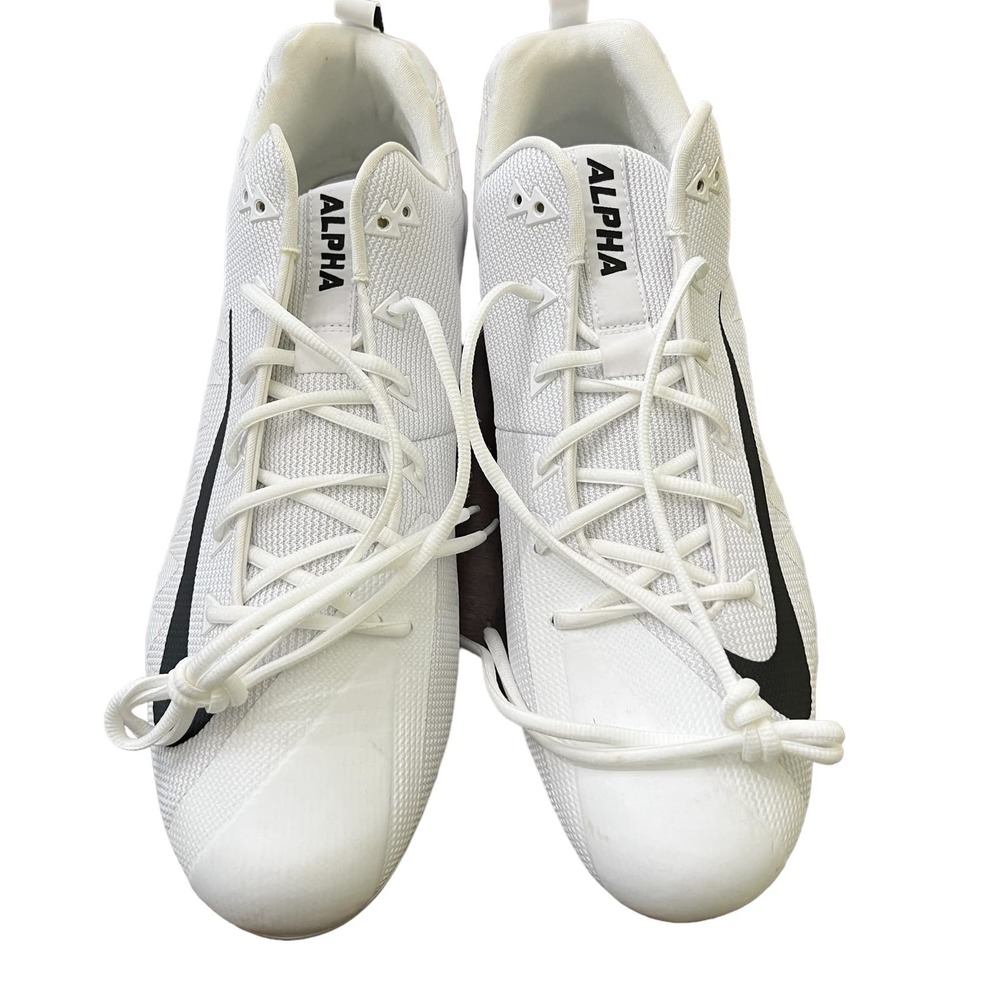 Nike Alpha Menace Pro Low Men's Football Cleats White Size 18